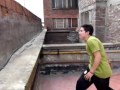 Неудачный прыжок в замедленной съемке