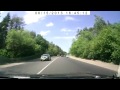 Когда полный идиот за рулем встречается на трассе
