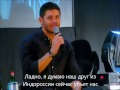 Дженсен корчит рожи за спиной Миши [rus subs]