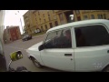Месть мотоциклиста водителю, который его подрезал