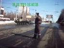 На БМД об столб