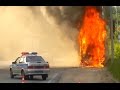 Горящие автомобили, подборка дтп
