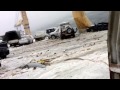 Неудачная выдалась первозка автомобилей на пароме во время шторма